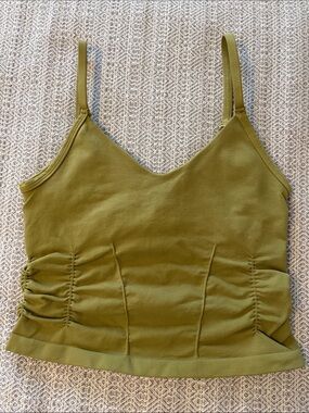 FP Movement Olive Green Women’s Fitted Cropped Tank Top